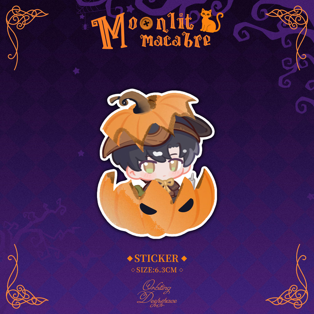Halloween Chibi Sticker-Moonlit Macabre