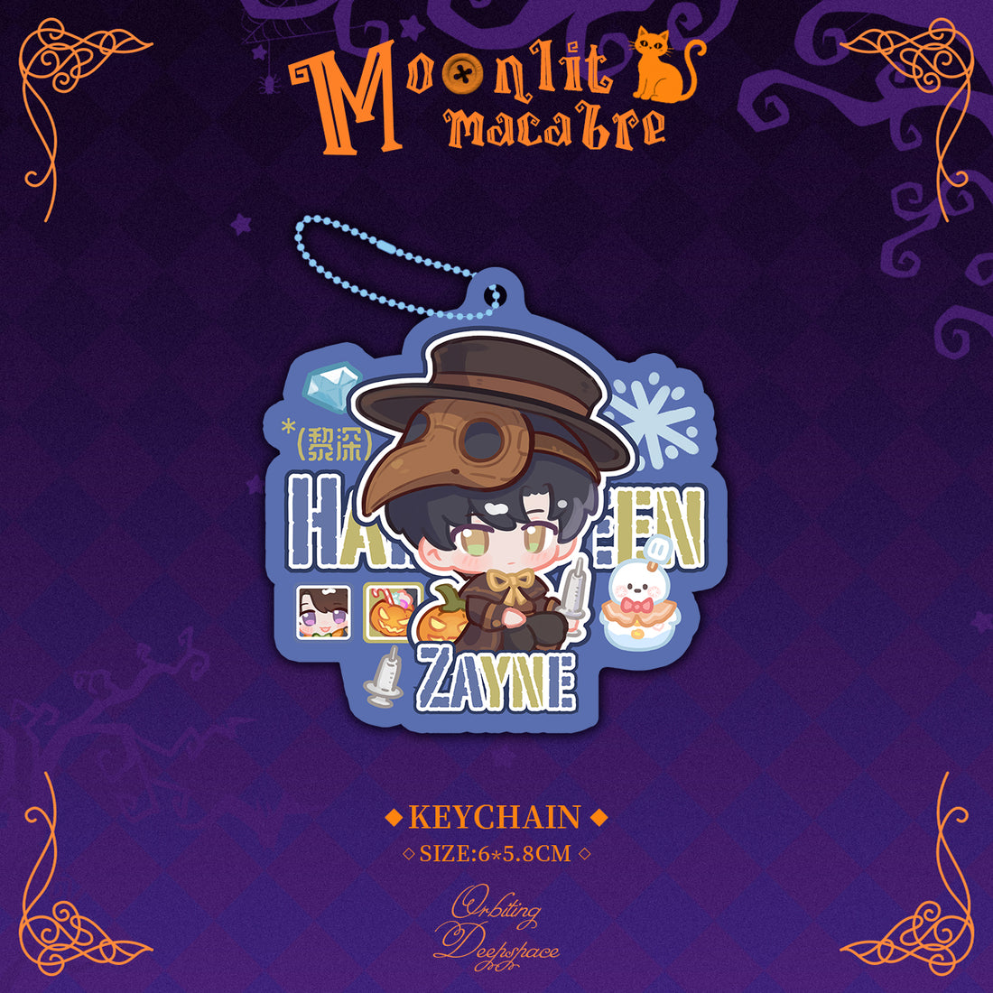 Halloween Chibi Keychain-Moonlit Macabre