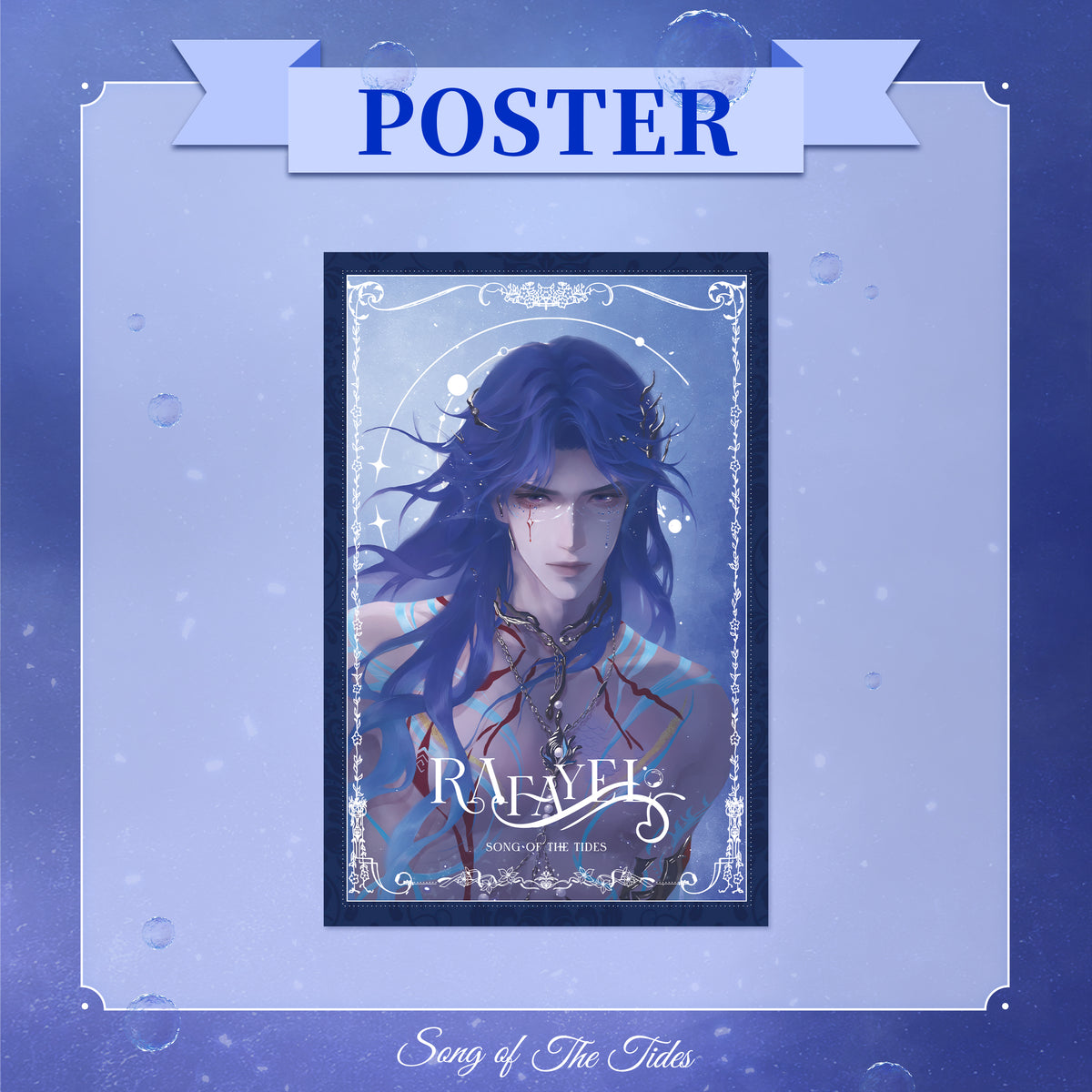 Tide Singer Sea God Poster -Song of the Tides – Orbiting Heart