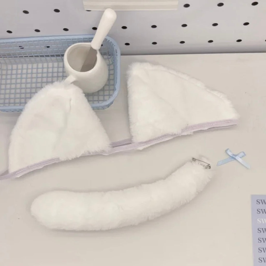 (PREORDER) 40cm Plush Cat Headband + Tail