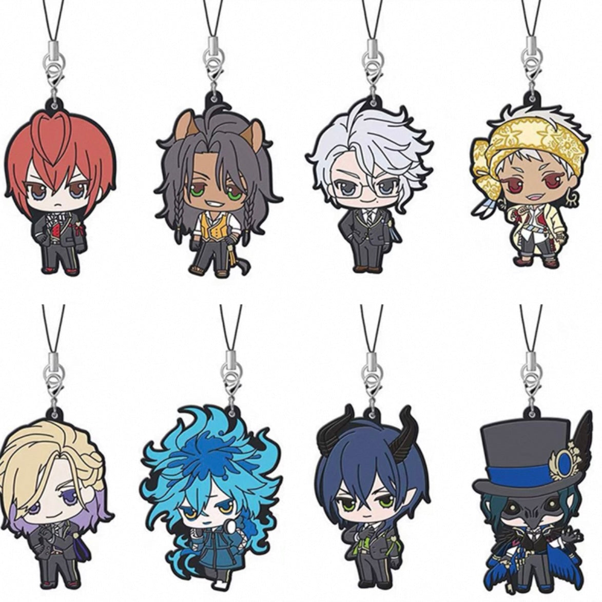 (PREORDER) Twisted Wonderland Rubber Keychain Vol.1 (Japanese Loose Stock) – Riddle / Malleus / Leona / Azul