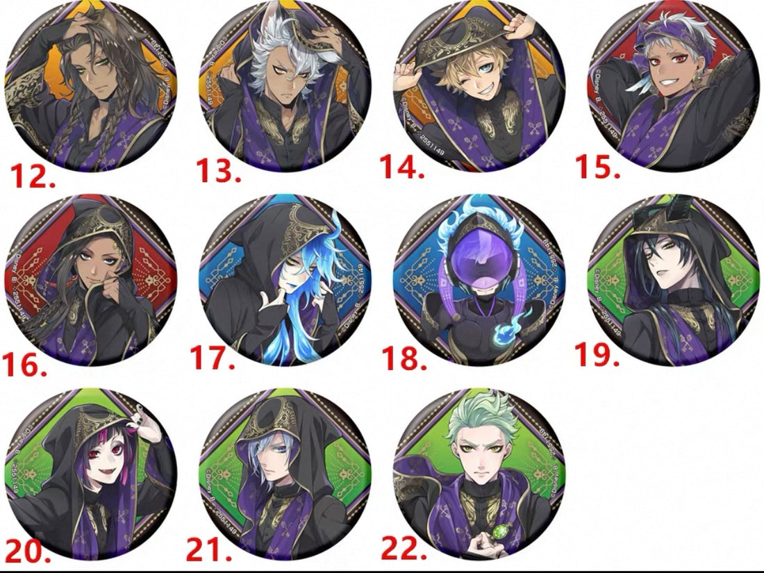 Twisted Wonderland Badges - Formal Outfit Series