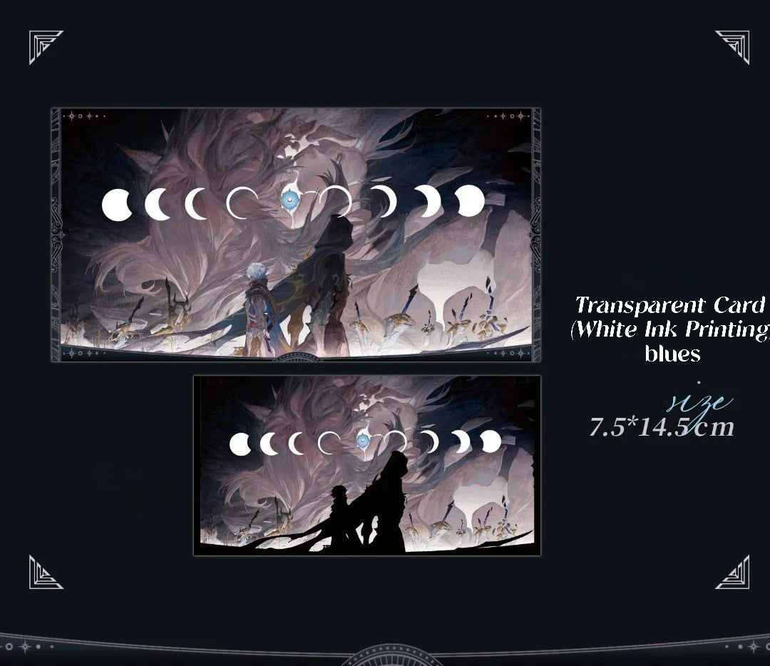 Honkai: Star Rail – Acheron / Sunday / Aventurine Series Foil Double-Glitter Large Oval Pin Badge | Transparent Postcard | Platinum Enamel Double-Glitter Acrylic Shikishi | Flowing Sand Ticket Stub | Clear Card