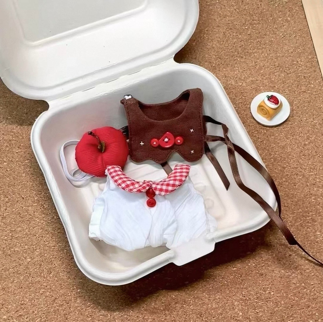 10cm Plush Fruit Cake Outfit (3-piece set)
