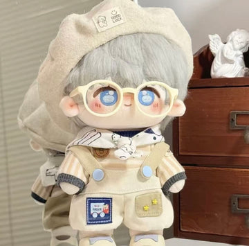 20cm Plush Puff Cream Outfit (4-piece set)