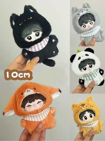 10cm Plush Cute Animal Onesie Outfit (2-piece set)
