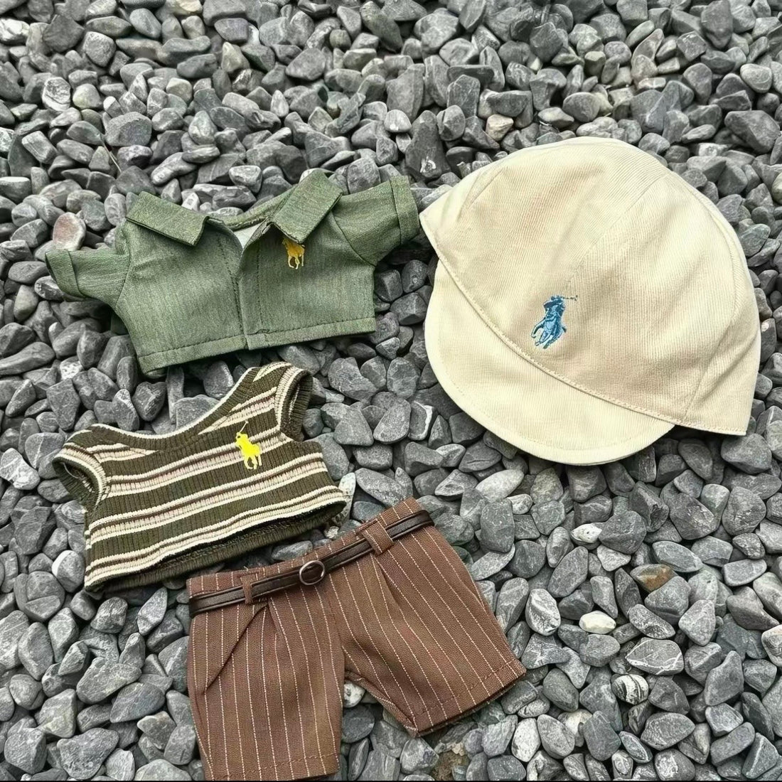 10cm and 20cm Plush Old‑Money Clean Fit Outfit (4-piece set)