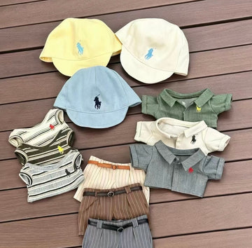 10cm and 20cm Plush Old‑Money Clean Fit Outfit (4-piece set)