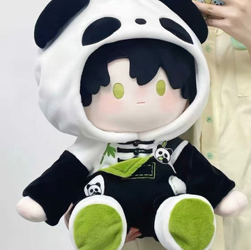 40cm Plush Panda Hooded Onesie Pajama Outfit