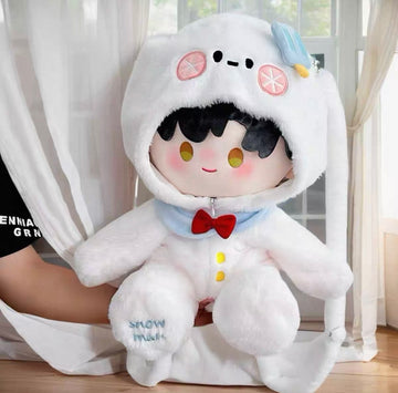 40cm Plush Snowman Hooded Onesie Outfit