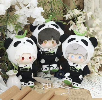20cm Plush Panda‑Theme Outfit(1-piece set)