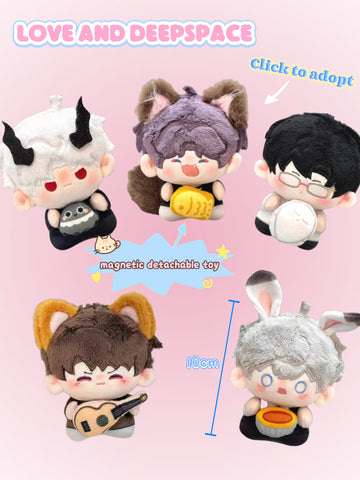Love and Deepspace 10cm Plushies with Detachable Magnetic Toy